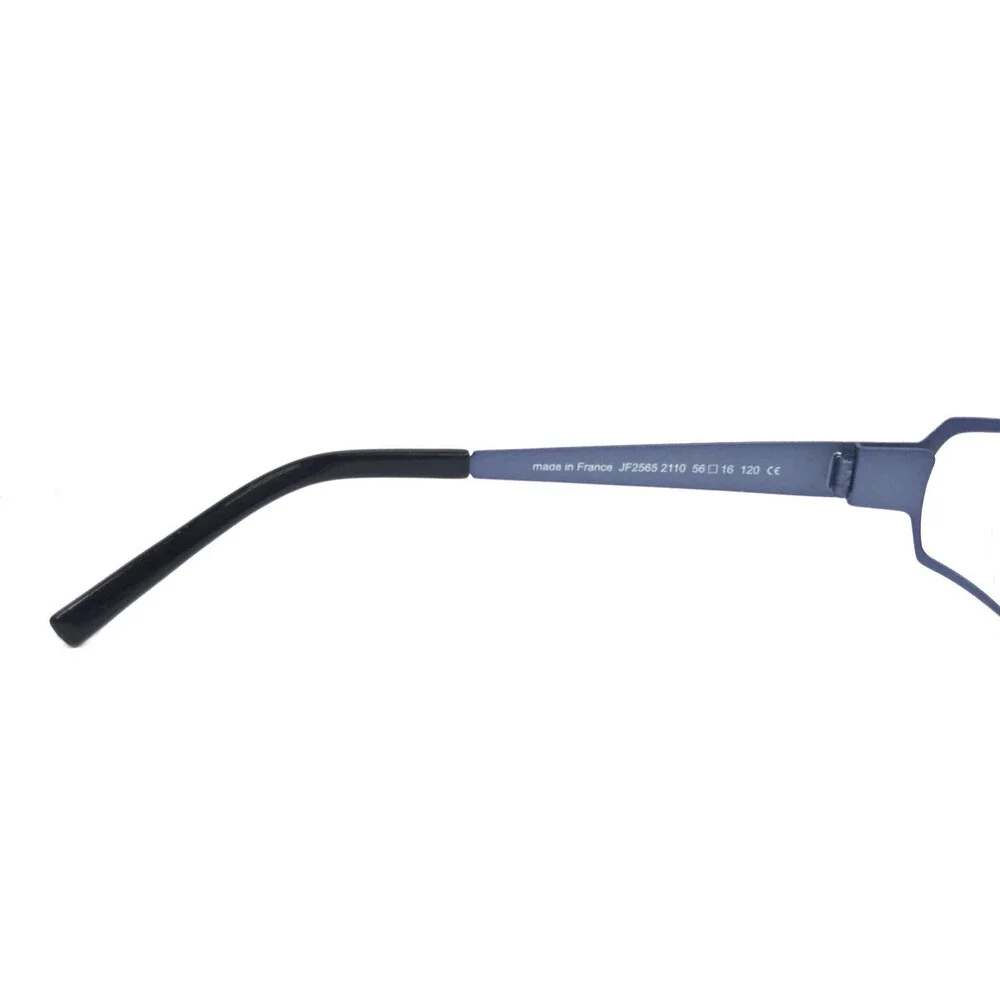 J.F. Rey Eyeglasses Frames JF2565 2110 Matte Ice Blue White Semi Rim 56-16-120